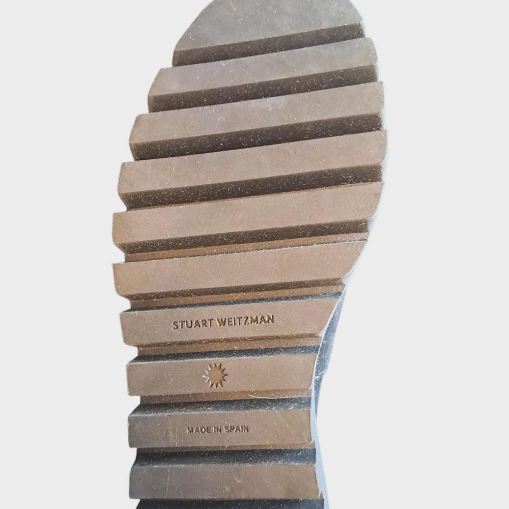 Stuart Weitzman NWOB Chalet Lug City Suede Over The Knee Boot Black Size 7 B - Picture 8 of 9